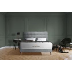 Lit Windsor 90 x 200 cm Sommier Gris