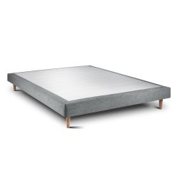 Lit Windsor 90 x 190 cm Sommier Gris