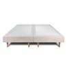 Lit Windsor 200 x 200 cm double Sommier bouclette beige clair 100x200 cm